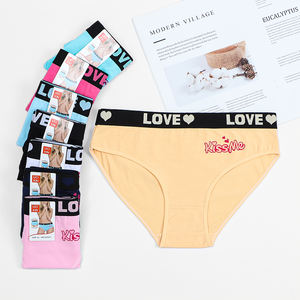 UOKIN Kiss <span class=keywords><strong>me</strong></span> love print donne mutandine biancheria intima di cotone <span class=keywords><strong>per</strong></span> giovani donne sexy mix 8 colori design all'ingrosso DF0071 - Product Image 1