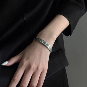 Pulsera de Plata de Ley 925 para Hombre y Mujer, Sólida de 10 mm, Estilo HipHop Rock Punk, Apta para Bodas, Brazalete con Cierre de Dijes de 7, 8, 9 y 10 Pulgadas - Product Image 5