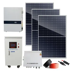 ที่มีประสิทธิภาพสูงระบบพลังงานแสงอาทิตย์5Kw 7.5Kw 10Kw 15Kw โซลูชั่นครบวงจรไฮบริดนอกตารางระบบจัดเก็บพลังงานแสงอาทิตย์สำหรับใช้ในบ้าน