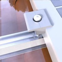 Kit de fixation pour panneaux solaires en aluminium, collier de serrage en Z pour fixation intermédiaire/finale 40-80 mm, matériel de montage PV