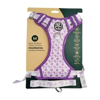 Harnais pour chien imprimé, respirant et réglable avec doublure douce, harnais pour animaux de compagnie avec anneau en D métallique pour petits chiots, pour la promenade en extérieur