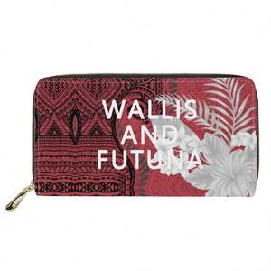 Cartera larga con cremallera para mujer de moda y exquisita Impresión personalizada a pedido Carteras para mujer Polinesia Wallis y <span class=keywords><strong>Futuna</strong></span> - Product Image 4