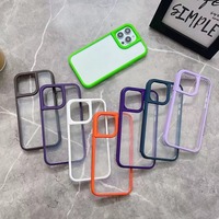 Étui de protection transparent en TPU anti-chute pour Honor X7 X8 avec bordure en métal peint multicolore pour NOVA 11i