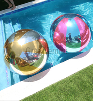 Ballon miroir géant réfléchissant coloré suspendu, ballon miroir en forme de cœur gonflable, sphère gonflable personnalisée pour la Saint-Valentin