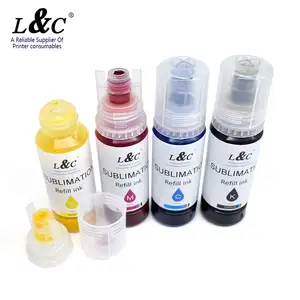 L & C 한국어 뜨거운 판매 100ml 물 기반 프린터 잉크 리필 잉크 승화 잉크 T 셔츠 엡손 L1110 2720