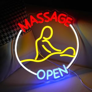 <b>Massage</b> Open Letreros Neon LED indoor hanging ambient light shop sign wall decoration light entrance indicator light 5V 12V - Product Image 5