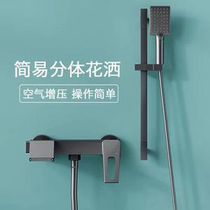 Ensemble de robinetterie de douche encastrée murale gris bronze personnalisé pour hôtel et usage domestique - Product Image 5