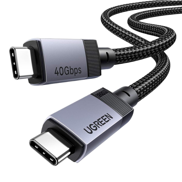 UGREEN USB C To USB C Cable USB4.0 GEN3 240W Aluminium Nylon Braided Data Charging Cable 3.3ft 8K 60Hz Data Transmission Cable