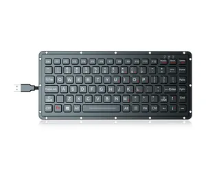 LAPTOP PC keyboard rear panel mounted white backilight silicone rubber keyboard