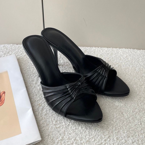 <span class=keywords><strong>Chaussures</strong></span> sexy pour femme à talons hauts de 9 cm en cuir véritable, talon fin, bride cheville, rehaussantes, pour soirée, banquet, cadeau pour elle - Product Image 5