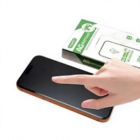 Film en verre sans bordure haute teneur en aluminium de 0,4 mm d'épaisseur pour iPhone 16 Pro Max, protection d'écran en verre trempé mat haute transparence