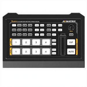 AVMATRIX Shark H4 ATX 비디오 믹서 스위처, 4개의 HDMI 입력, SD 카드 USB 레코더 포함, 라이브 스트리밍용 - Product Image 1
