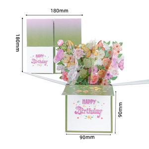 Winpsheng Thân Thiện Với Môi Matte Varnishing 3D Pop-up Thẻ Hộp Quà Tặng Với Biểu Tượng Tùy Chỉnh Sinh Nhật Thiệp Chúc Mừng Thẻ Và Phong Bì - Product Image 6