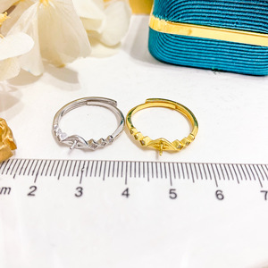 Anillo de Plata de Ley S925 WENCHI para Mujer, Estilo Bonito con Cuentas Redondas de 9-11 mm, Base Vacía para Cuentas, Anillos de Moda, Modelo 11911 - Product Image 2