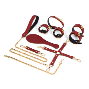 SM Alternative Training Cross Buckle Leather Training Couple Sex <b>Toys</b> Flirting <b>Tools</b> <b>Set</b> Chain Leash Blindfold - Product Image 1