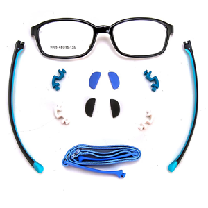 Gafas Unisex <span class=keywords><strong>para</strong></span> Niños TR90 <span class=keywords><strong>de</strong></span> Silicona Azul, Duraderas, con Esquinas Cuadradas, Correa Ajustable, Almohadilla Nasal Suave, <span class=keywords><strong>Lentes</strong></span> <span class=keywords><strong>de</strong></span> PC 9005 <span class=keywords><strong>para</strong></span> Leer - Product Image 1