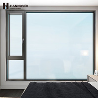 Ventana Abatible Moderna de Aluminio de Alta Resistencia, Certificación AS2047/CE, Doble Acristalamiento, Aislamiento Térmico, Calificada por Energy Star