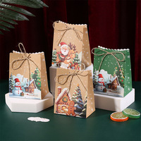 Manufacturers Christmas Gift Tote Box Christmas Eve Candy Gift Kraft Paper Bag Korean-Style European-Chinese Light Luxury