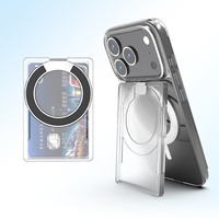 Porte-cartes NFC mini imprimé sur mesure, en polycarbonate givré, magnétique, portefeuille portable pour téléphone portable, étuis pour téléphone portable