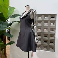 Robe élégante à nœud pour femme, tenue d'été haut de gamme à bretelles