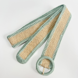 Rewin 2024, gran oferta, cinturones trenzados de algodón de paja bohemio para vestido, cinturón tejido de paja, cinturón de cintura ancha elástico para mujer para vestido - Product Image 3