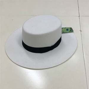 Chapeau haut de forme unisexe en laine australienne ND119 pour adulte, avec large bande, fleur et nœud en laine, toutes saisons - Product Image 4