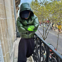 Manteaux et Blousons Doudounes Matelassées Réactives à la Chaleur Personnalisées pour Hommes, Manteau Hiver Chaud avec Capuche