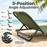 Chaise pliante de jardin, de plage, de camping, de pique-nique, avec dossier, légère, chaise longue de loisirs, tissu Oxford, acier haute teneur en carbone