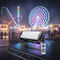 Projecteur LED RGB couleur pleine et blanc 150W pour éclairage paysager de parcs carrés, avec télécommande sans fil, étanche IP65