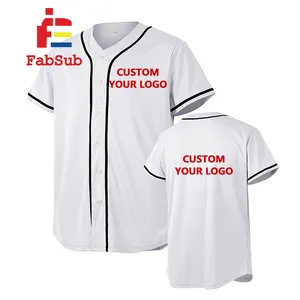 OEM mayorista béisbol Jersey uniforme transpirable béisbol Jersey sublimación en blanco personalizado hombres béisbol camisetas