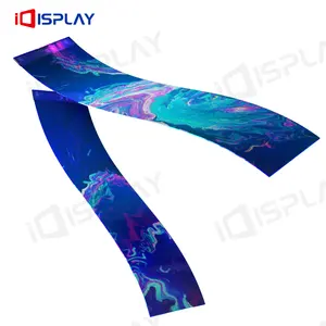 Source factory led transparent display flexible glass film high light screen shopping mall shopping center advertising display