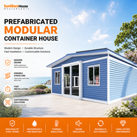Maison préfabriquée moderne extensible et respirante à 3 chambres, type ferme, bureau ou habitation familiale