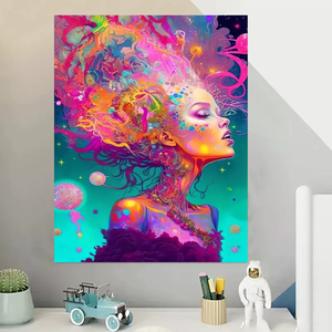 Kit <span class=keywords><strong>de</strong></span> <span class=keywords><strong>peinture</strong></span> par numéros pour adultes figurine acrylique colorée pour femmes pour la décoration intérieure 40x50cm - Product Image 6