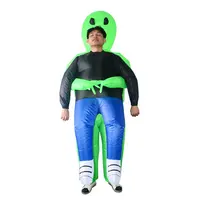 Gute verkauf Halloween Cosplay Aufblasbare Monster Kostüm Scary Grün Alien Kostüm für Erwachsene