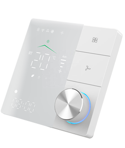 ثيرموستات ذكي واي فاي Beca BAC-18 أبيض اللون، لوحة تحكم أرضية من البلاستيك ABS للتحكم في درجة حرارة المنزل والتدفئة في الفنادق - Product Image 1