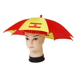 EK 2024 뜨거운 판매 스페인 축구 팬 머리 우산