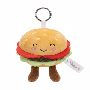 Portachiavi Peluche a Forma di Hamburger da 5 Pollici con Stampa Digitale, Regalo di Compleanno Moderno CN NYFY-1261 MOQ 100 - Product Image 2