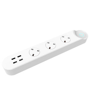 Multiprise intelligente UK HK avec application IoT <span class=keywords><strong>Prise</strong></span> en charge du <span class=keywords><strong>fonctionnement</strong></span> vocal de Google Assistant Alexa - Product Image 1