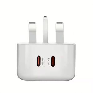 PD Charger Block UK Socket Dual Type C Charger 20W 40W Phone Charger <b>USB</b>-C Power Adapter for Mobile Phone - Product Image 2