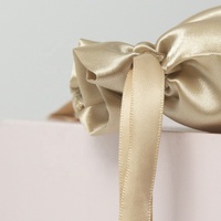 Emballage de bijoux en soie à cordon de taille personnalisée petites boucles d'oreilles et bagues en satin pochette pour accessoires textiles