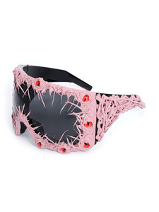 Hip Hop Retro <b>Sunglasses</b> Oversized Shield Steampunk Glue Halloween <b>Sunglasses</b> - Product Image 5