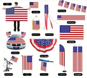 Banderas Promocionales Personalizadas con la Bandera Estadounidense, Banderas de Poliéster con Doble Costura, Asta de Aluminio, para Exteriores, Día de la Independencia - Product Image 6