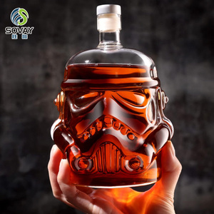 Ensemble de <span class=keywords><strong>carafe</strong></span> à whisky, flacon à whisky, <span class=keywords><strong>carafe</strong></span> à vin, bouteille en verre Stormtrooper 750 ml pour alcool, liqueur, brandy, vodka, whisky - Product Image 6