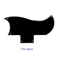Pickguard de guitare 3 plis blanc 5 trous petite demi-face SG Scratch Plate Compatible avec la guitare basse électrique USA LP American SG