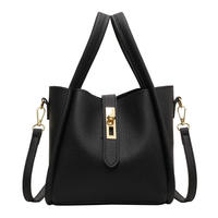 Sac à main grande capacité pour femme, couleur unie, design simple, sac panier/seau