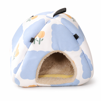 Lit suspendu pour animaux de compagnie, tente-caverne pour petits animaux, hamster, oiseau, en polyester doux, en peluche, en polaire, lavable, avec boucles de suspension, tailles S, M, L, XL