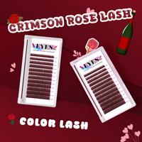 Cils synthétiques Veyelash, sans cruauté envers les animaux, véganes, naturels, longs, 0,07 mm, marque personnalisée, étiquette privée, cils classiques colorés
