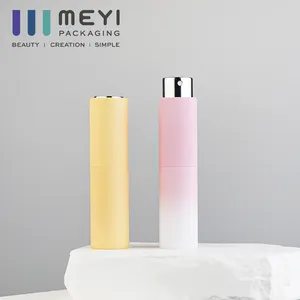 Luxury mini pocket size refillable 10ml white twist perfume round atomizer travel cosmetic spray bottle