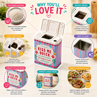 Boîte et bidon rectangulaires en fer blanc de qualité alimentaire de 2oz, 3oz, 6oz avec logo personnalisé, pour snacks, bonbons, poivre et épices, avec couvercle en plastique scellé et distributeur