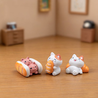 Figurines de chat en PVC écologiques personnalisées - Jouets de micro-paysage DIY, accessoires mignons pour sacs surprises, décorations de bureau